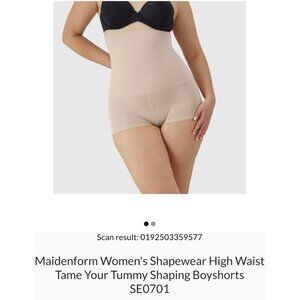 Maidenform Women's Shapewear High WaistTame Your Tummy Shaping BoyshortsSize Sma
